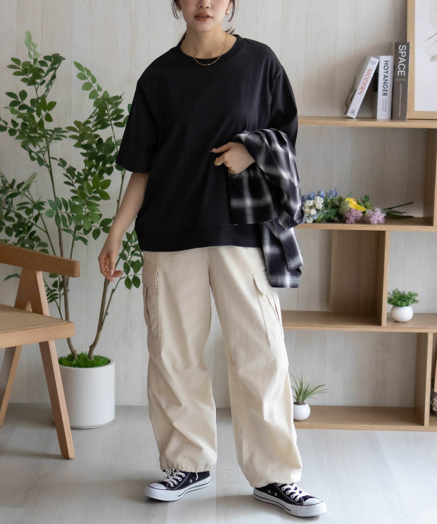nAvy 裾リブTシャツ レディース ネコポス 対応商品
