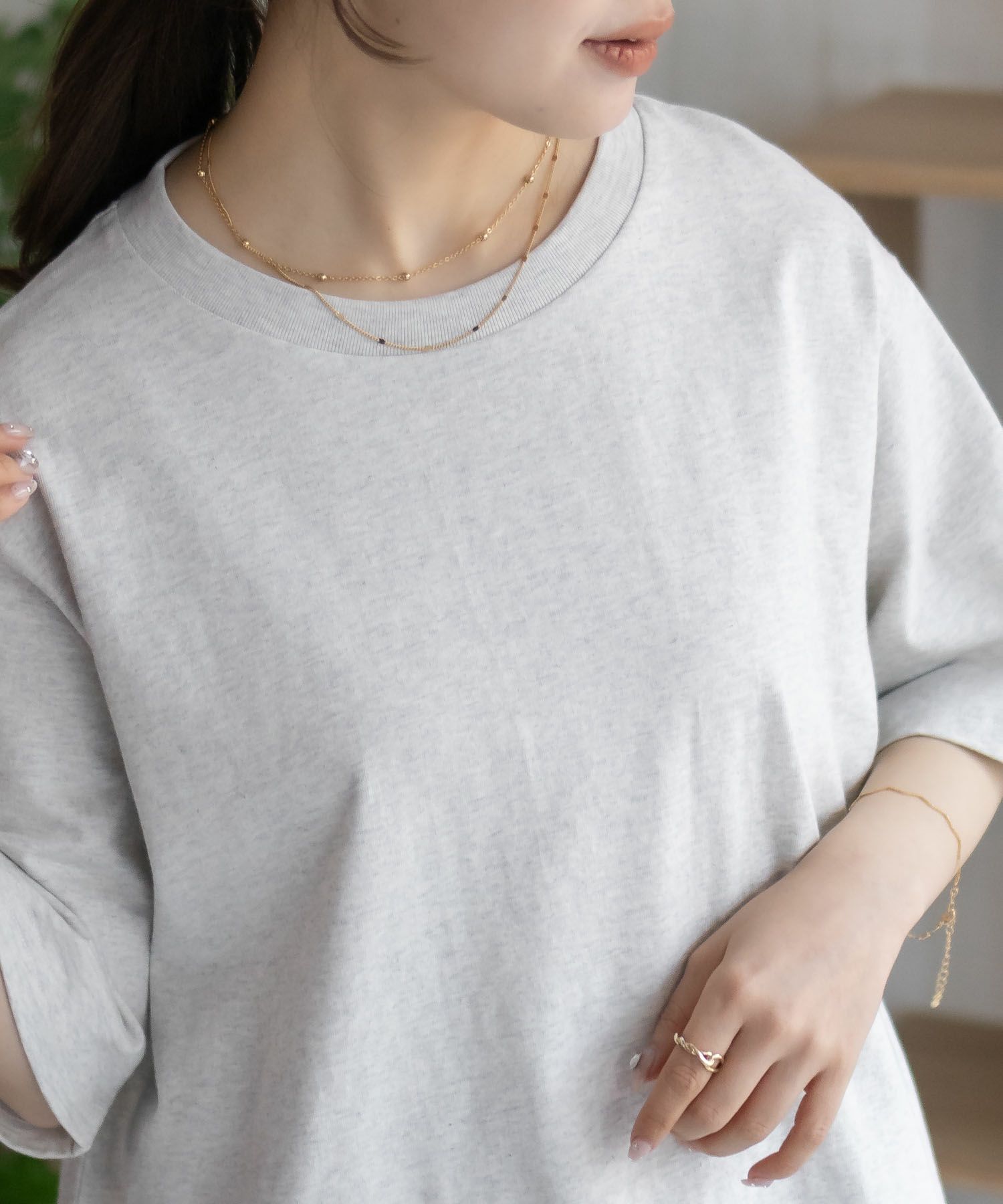 nAvy 裾リブTシャツ レディース ネコポス 対応商品