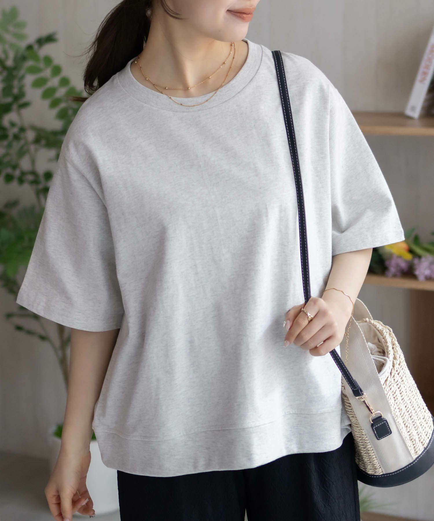 nAvy 裾リブTシャツ レディース ネコポス 対応商品