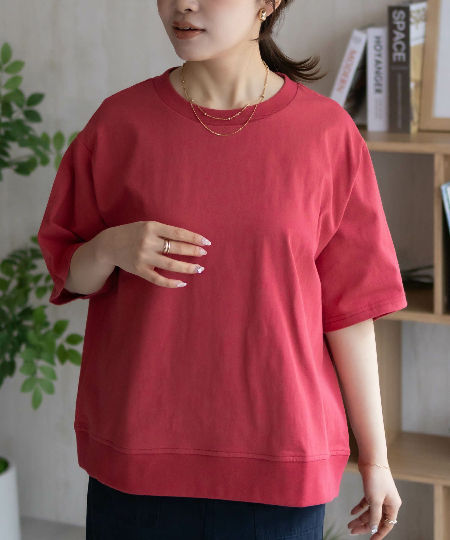 nAvy 裾リブTシャツ レディース ネコポス 対応商品