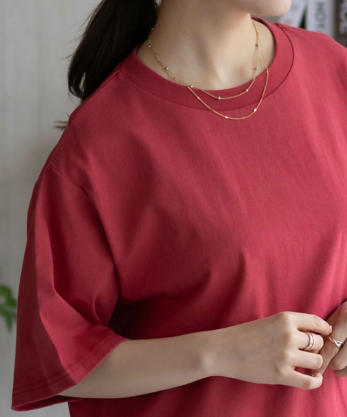 nAvy 裾リブTシャツ レディース ネコポス 対応商品