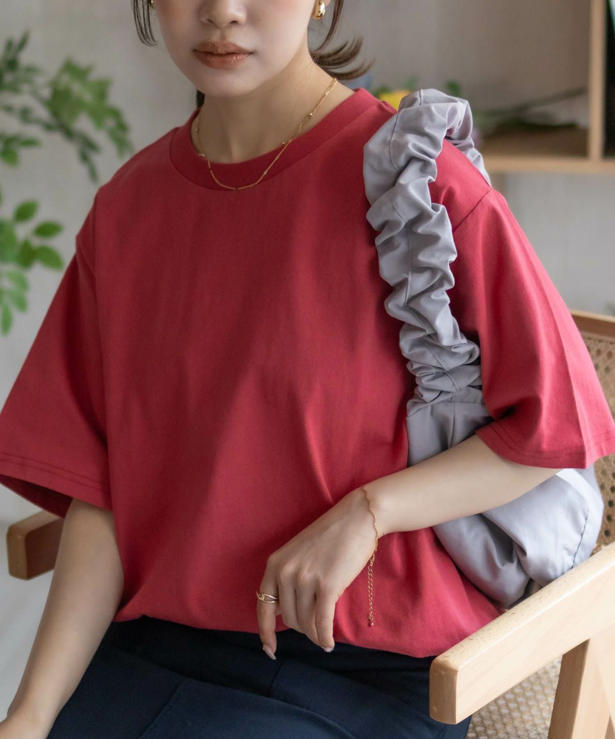 nAvy 裾リブTシャツ レディース ネコポス 対応商品