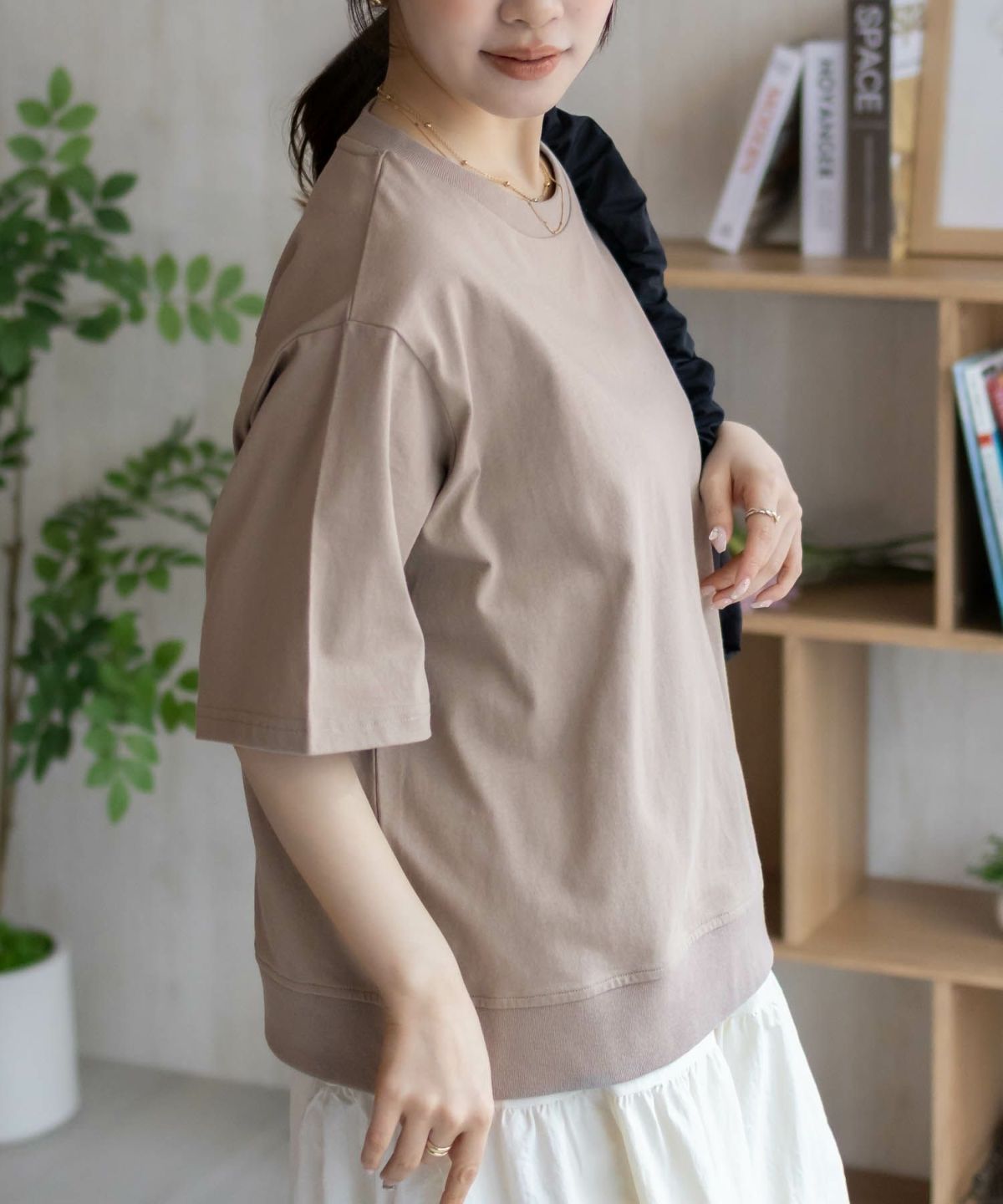 nAvy 裾リブTシャツ レディース ネコポス 対応商品