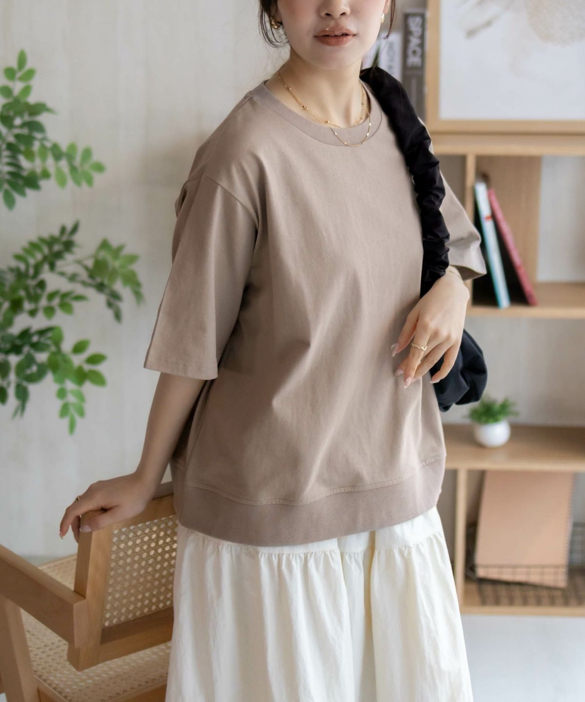 nAvy 裾リブTシャツ レディース ネコポス 対応商品