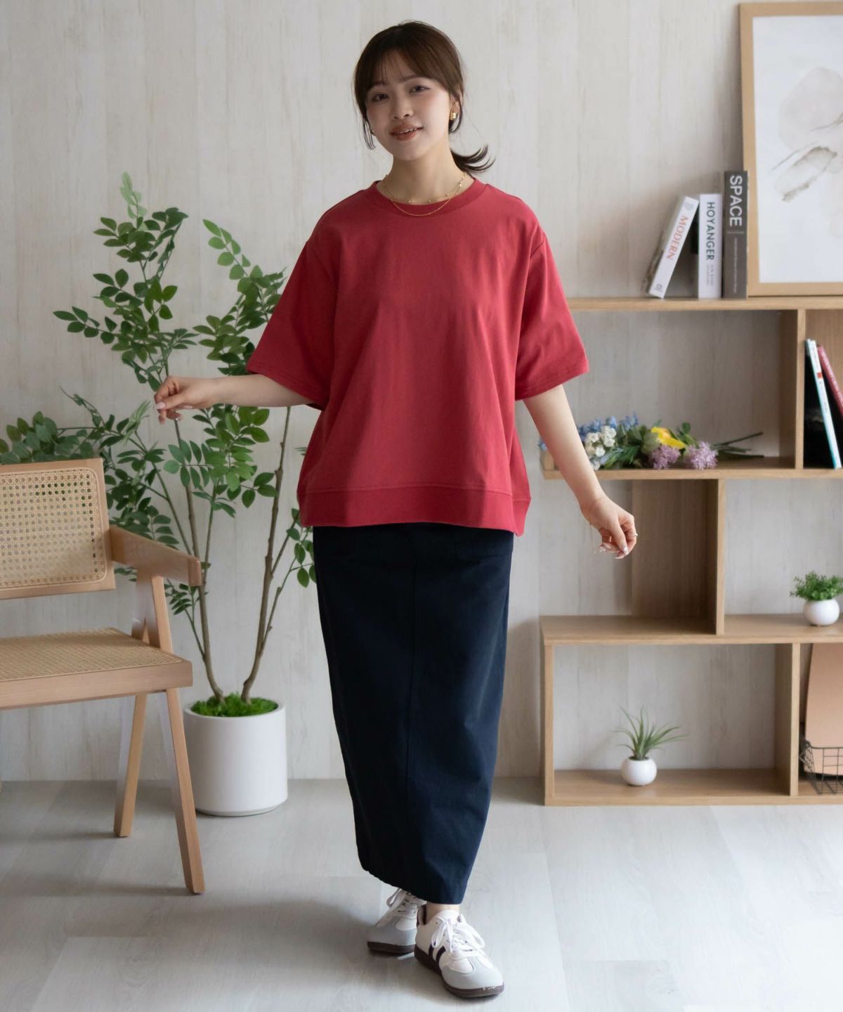 nAvy 裾リブTシャツ レディース ネコポス 対応商品