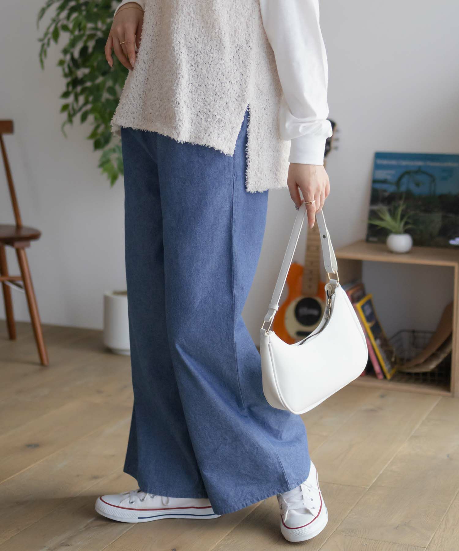 nAvy  毎日はきたくなるデニム「マイデニ」 イージーワイドパンツ レディース商品画像-3