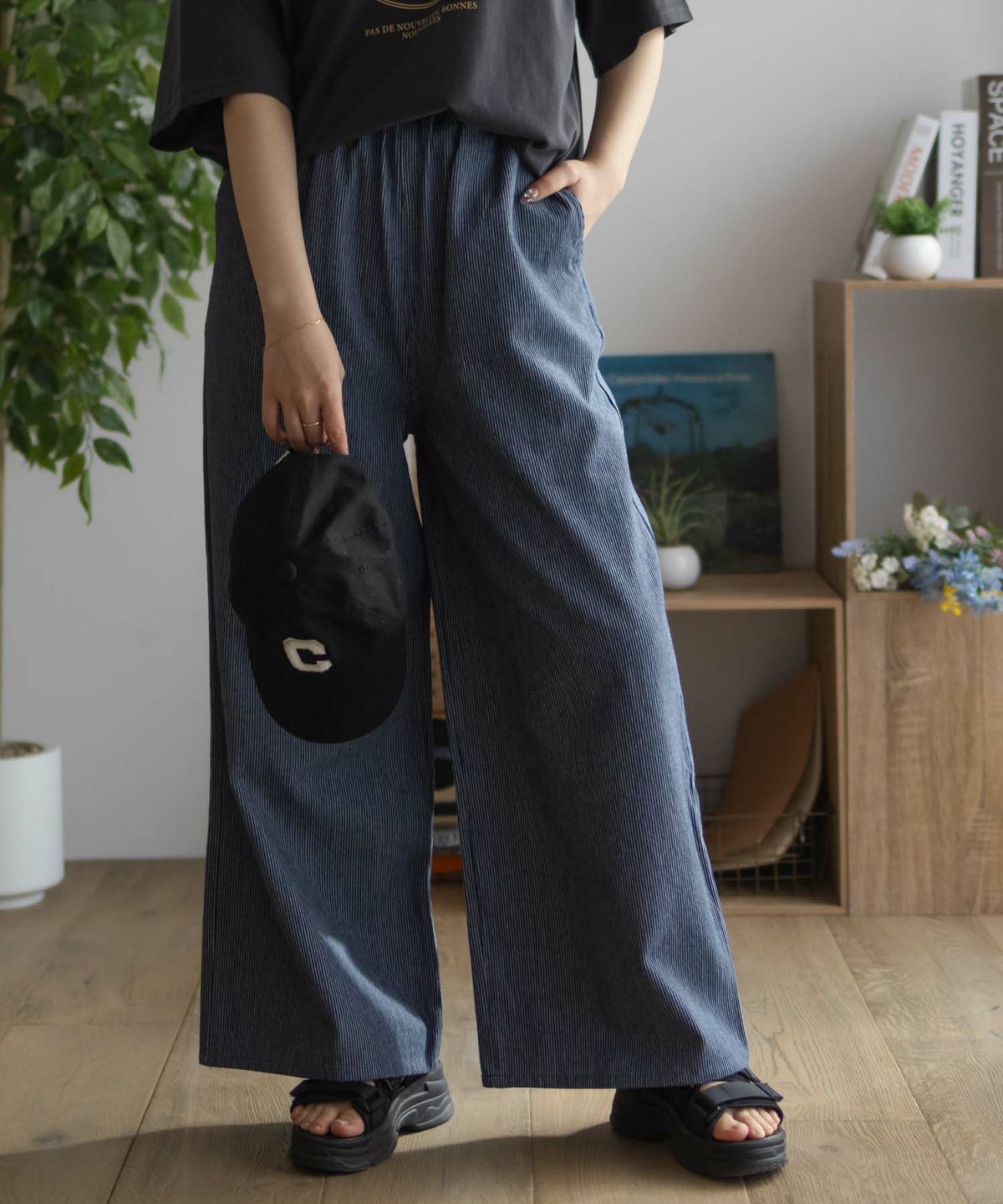 nAvy 毎日はきたくなるデニム「マイデニ」 イージーワイドパンツ レディース