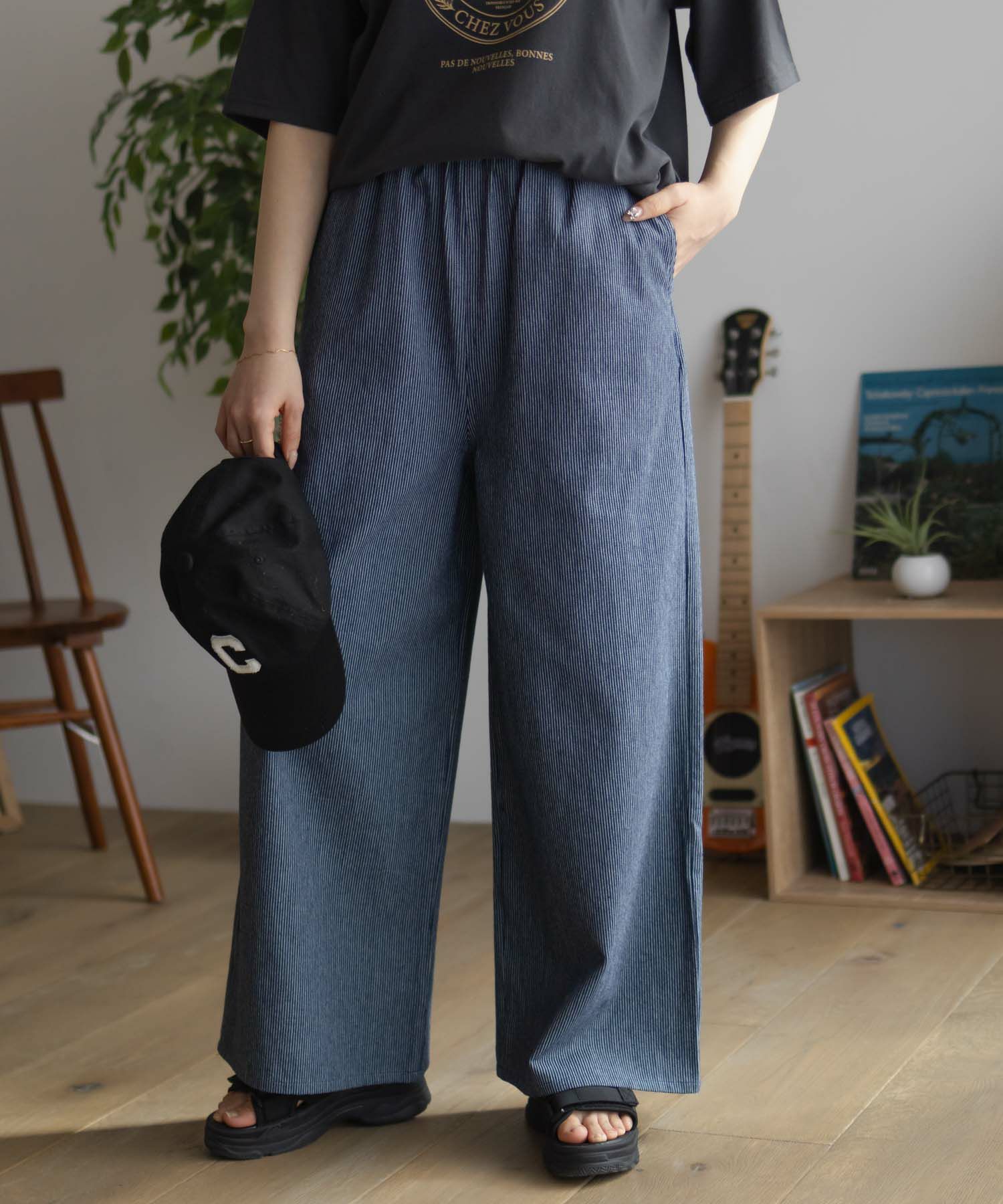 nAvy 毎日はきたくなるデニム「マイデニ」 イージーワイドパンツ レディース商品画像-5