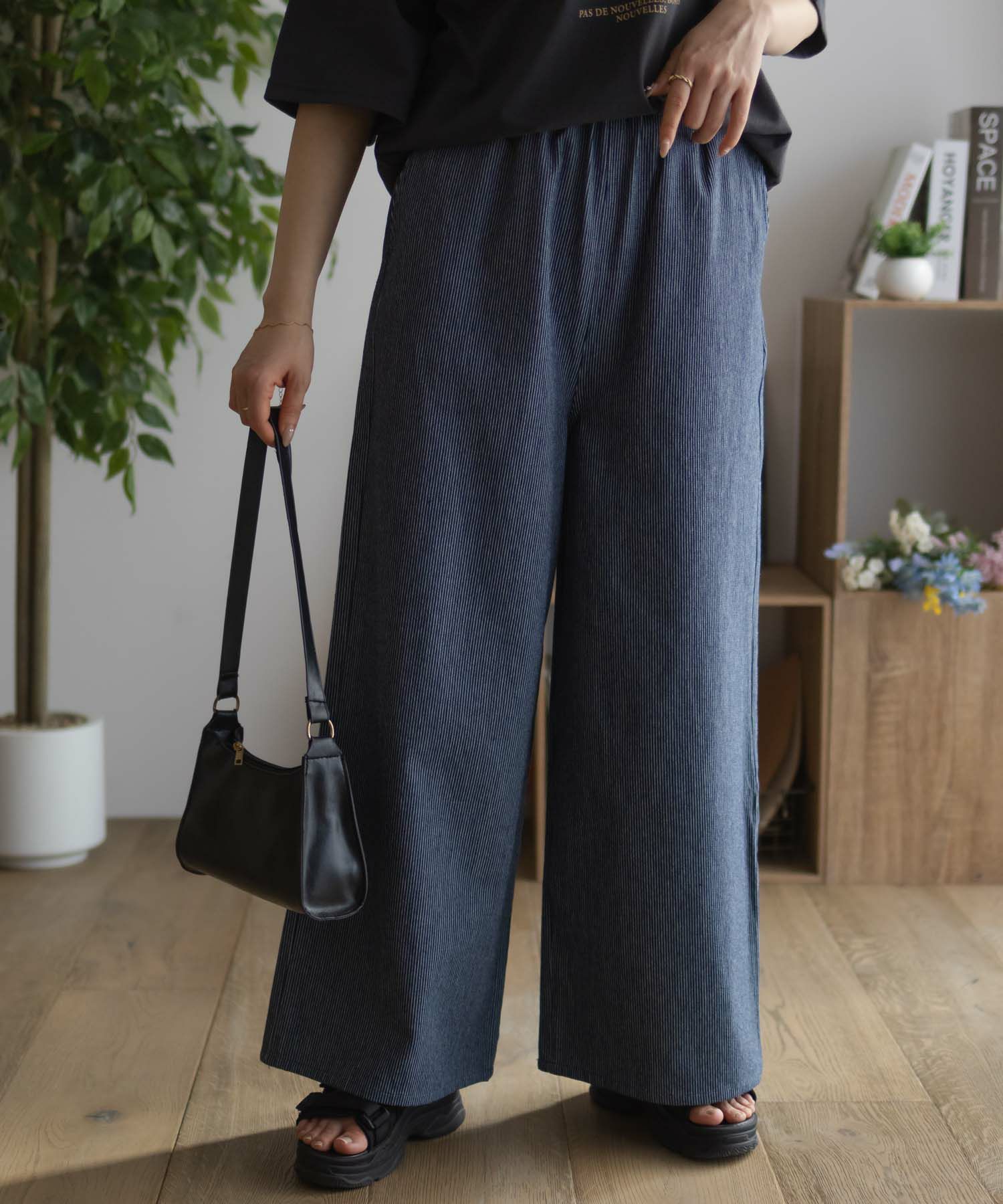 nAvy  毎日はきたくなるデニム「マイデニ」 イージーワイドパンツ レディース商品サムネイル-6