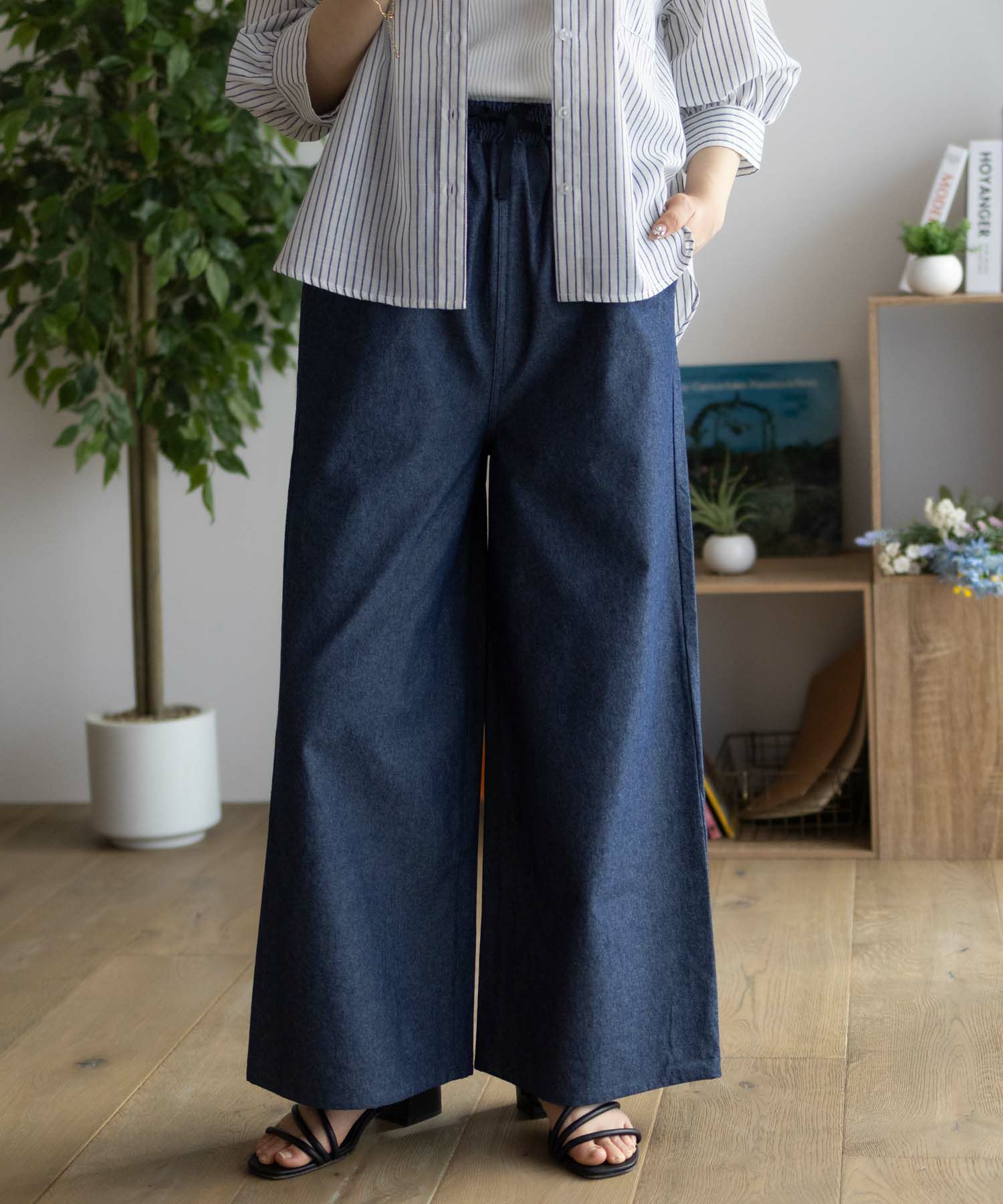 nAvy  毎日はきたくなるデニム「マイデニ」 イージーワイドパンツ レディース商品サムネイル-12
