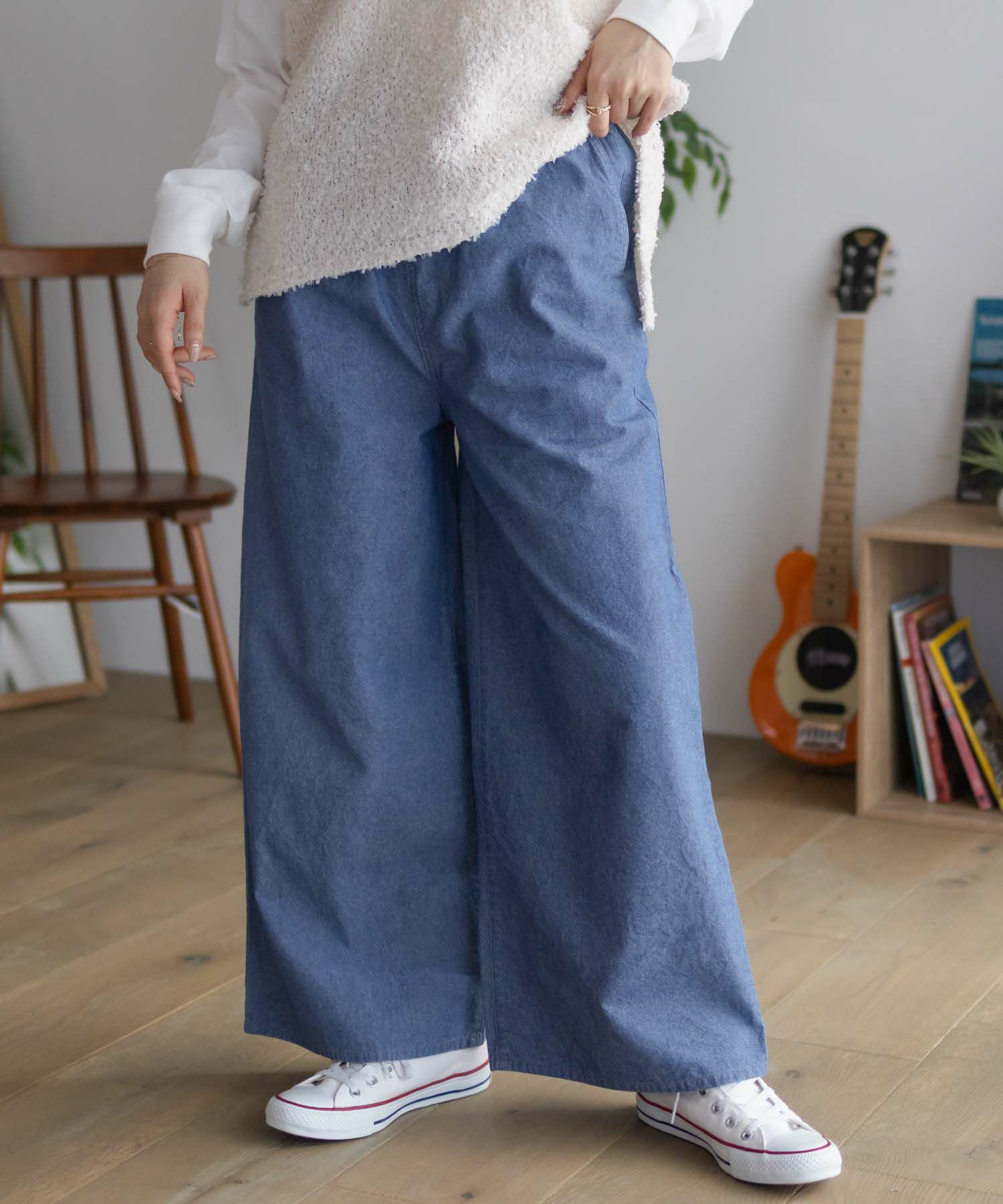 nAvy  毎日はきたくなるデニム「マイデニ」 イージーワイドパンツ レディース商品画像-14