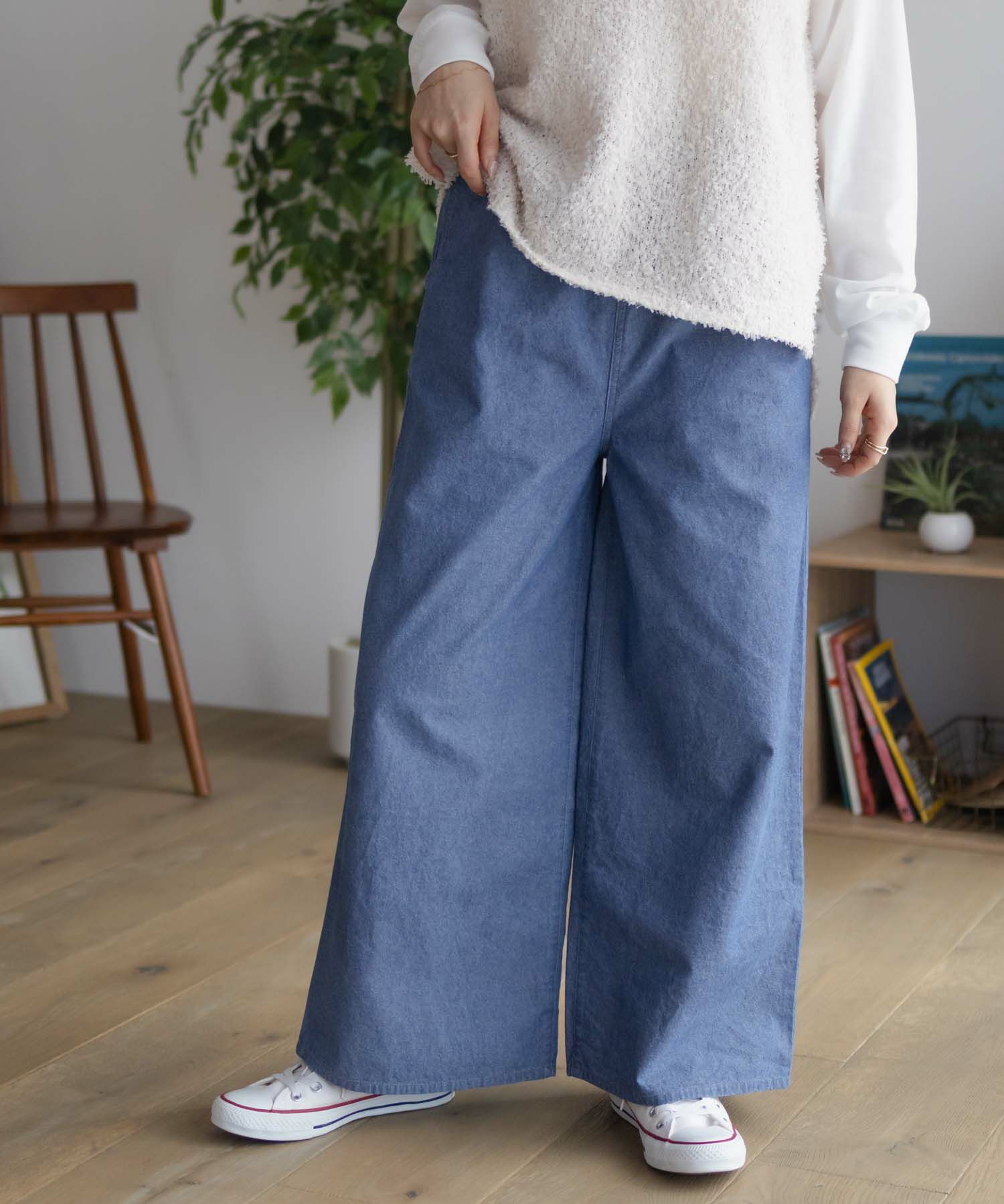 nAvy  毎日はきたくなるデニム「マイデニ」 イージーワイドパンツ レディース商品画像-15