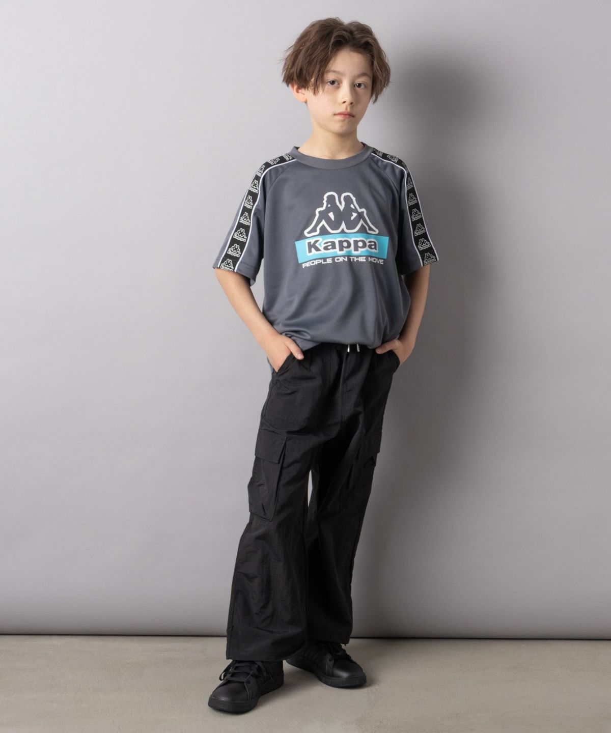 KAPPA 肩テープTシャツ キッズ ネコポス 対応商品
