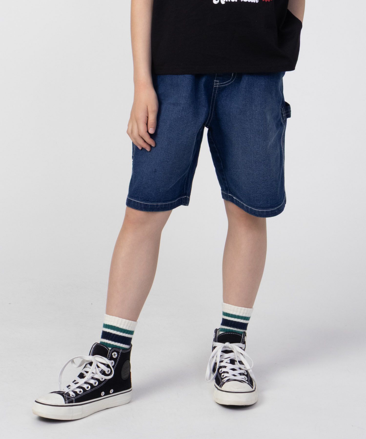 NAVY デニムペインターショートパンツ キッズ