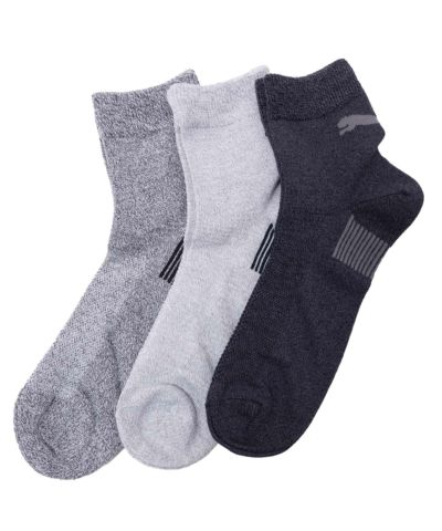 PUMA クォーターソックス キャットロゴ 3足組 メンズ PUMA クォーターソックス キャットロゴ 3足組 メンズ
