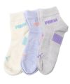 PUMA クォーターソックス パステルカラー 3足組 レディース