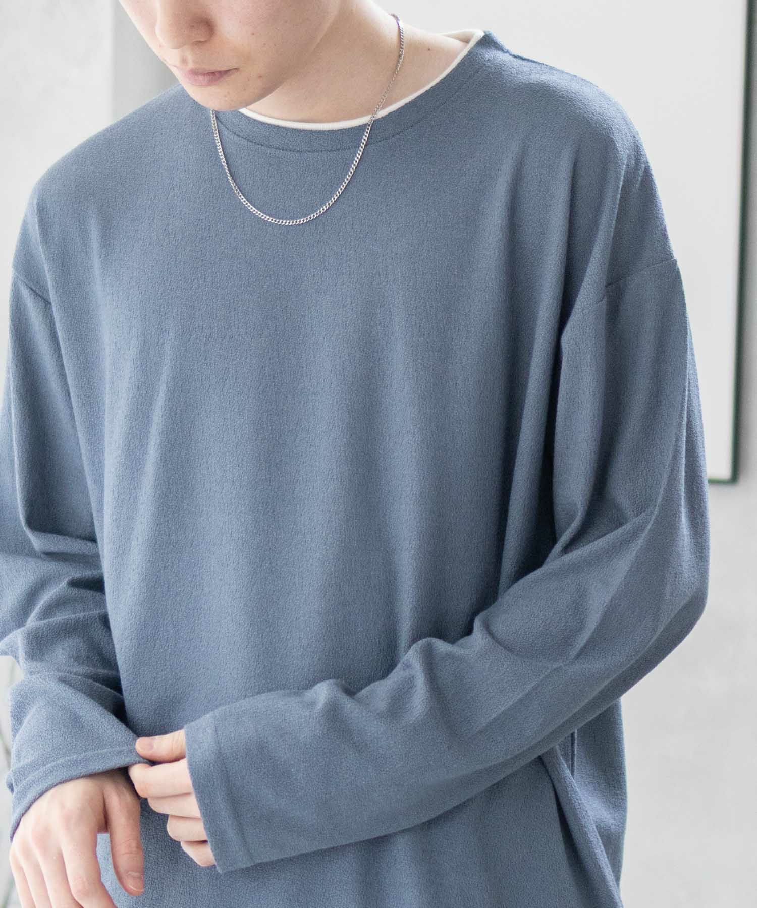 URBAN COLLECTION 梨地フェイクレイヤード長袖Tシャツ メンズ