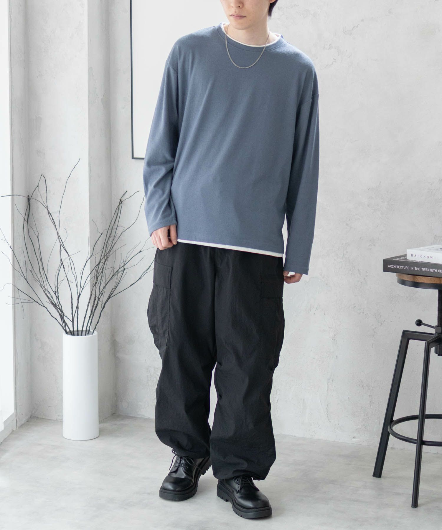 URBAN COLLECTION  梨地フェイクレイヤード長袖Tシャツ メンズ商品サムネイル-13