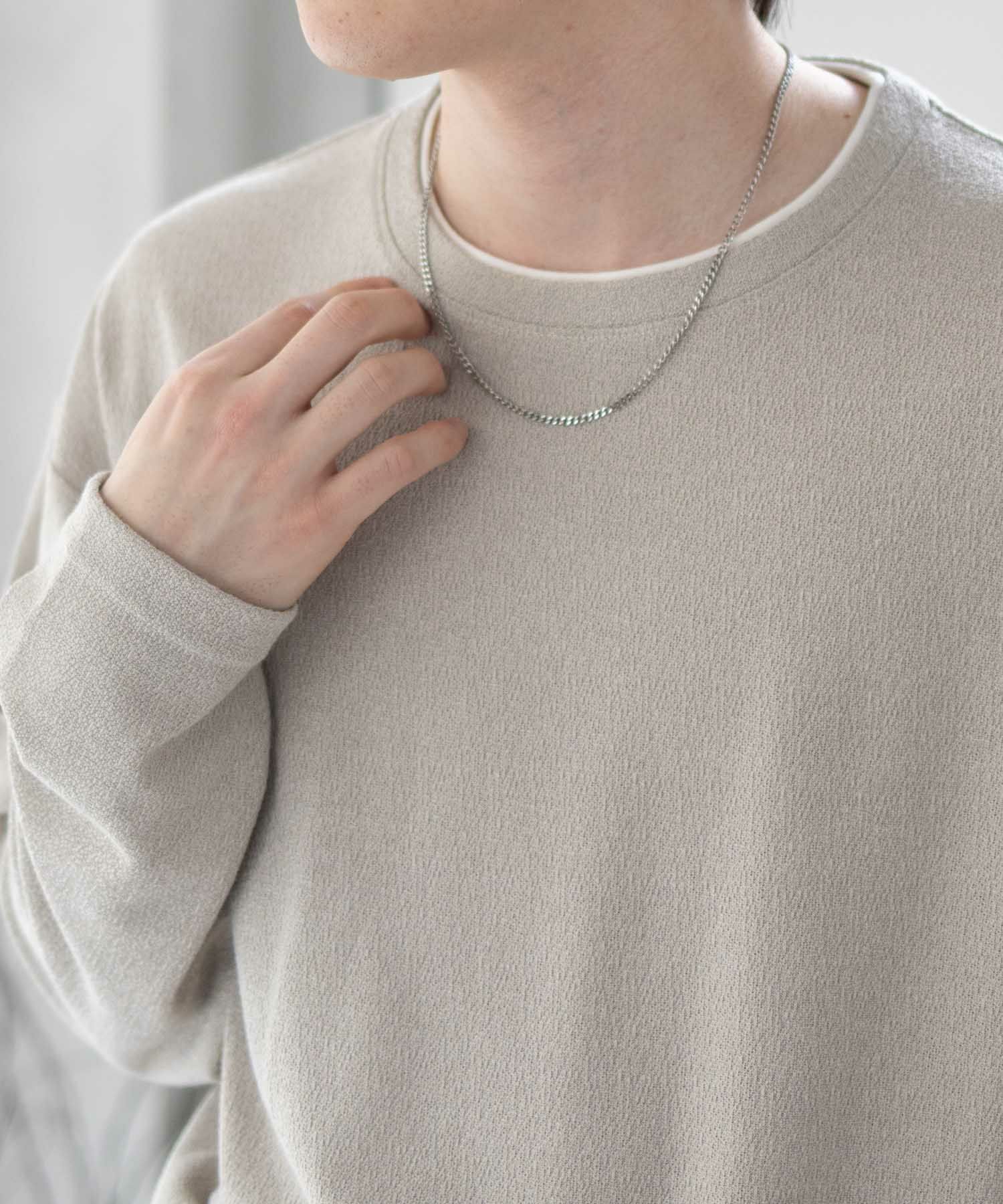 URBAN COLLECTION 梨地フェイクレイヤード長袖Tシャツ メンズ