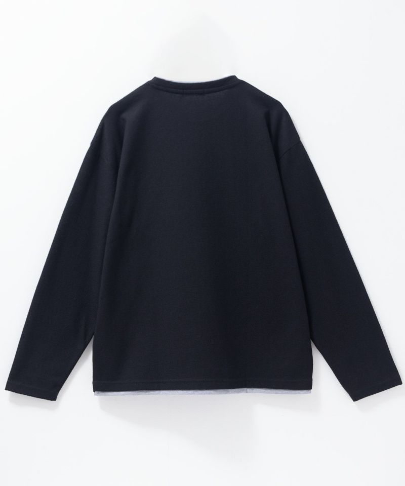 URBAN COLLECTION 梨地フェイクレイヤード長袖Tシャツ メンズ商品画像-19