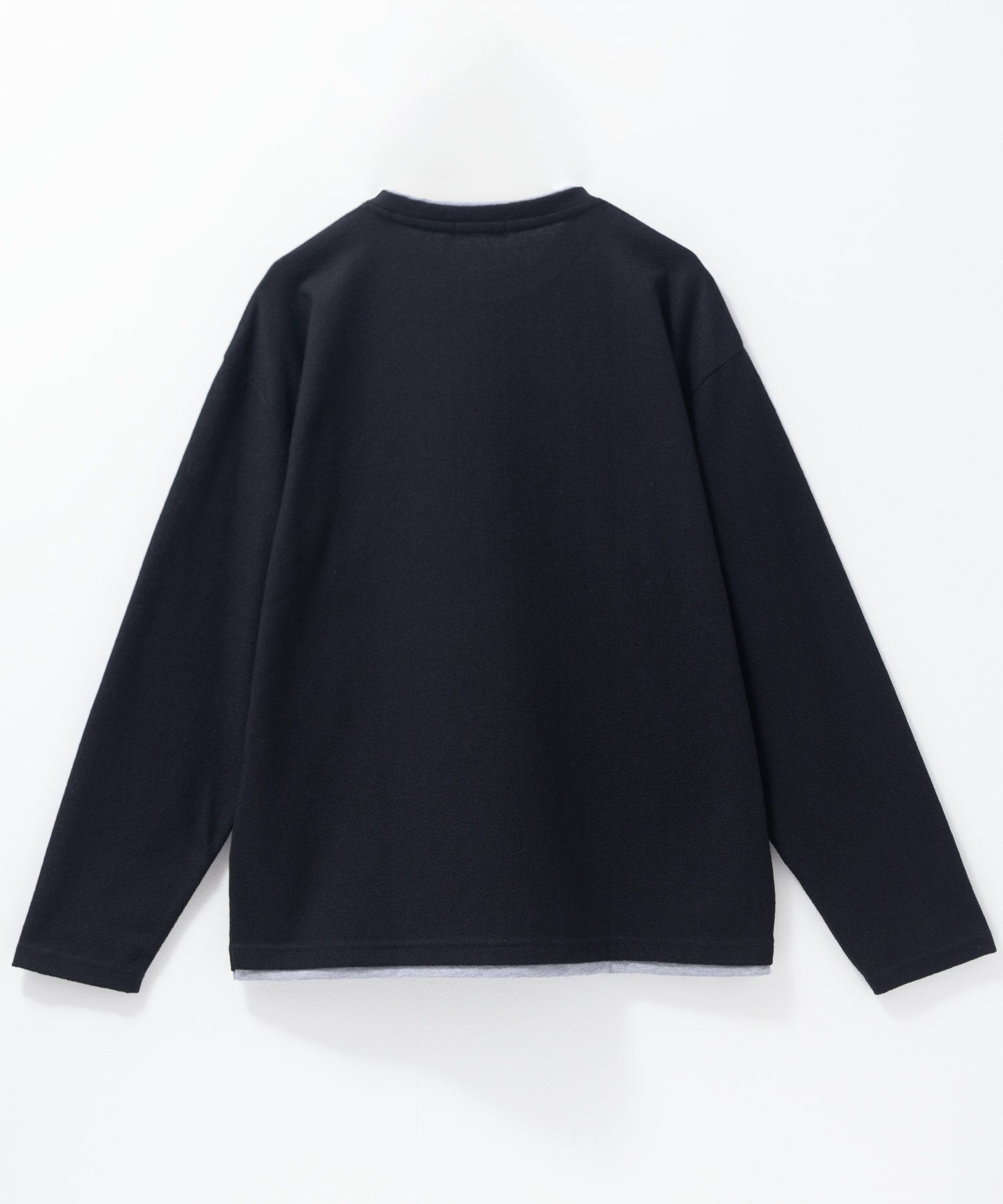 URBAN COLLECTION 梨地フェイクレイヤード長袖Tシャツ メンズ