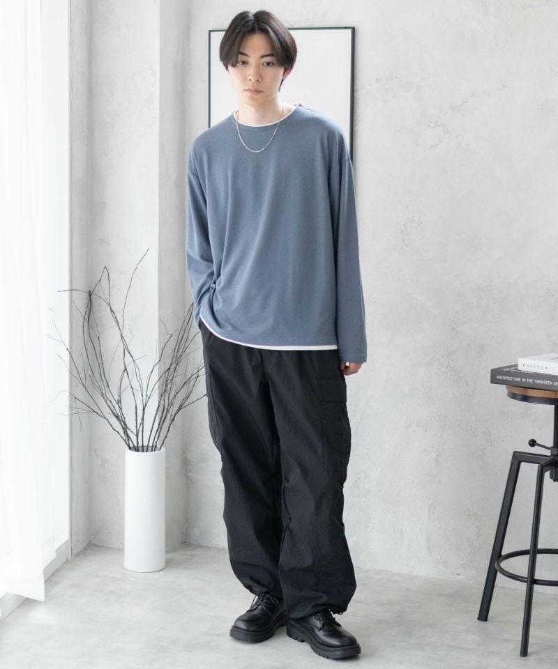 URBAN COLLECTION  梨地フェイクレイヤード長袖Tシャツ メンズ商品画像-26
