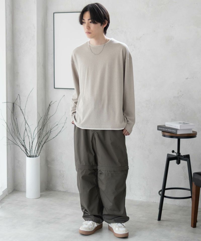 URBAN COLLECTION  梨地フェイクレイヤード長袖Tシャツ メンズ商品画像-27