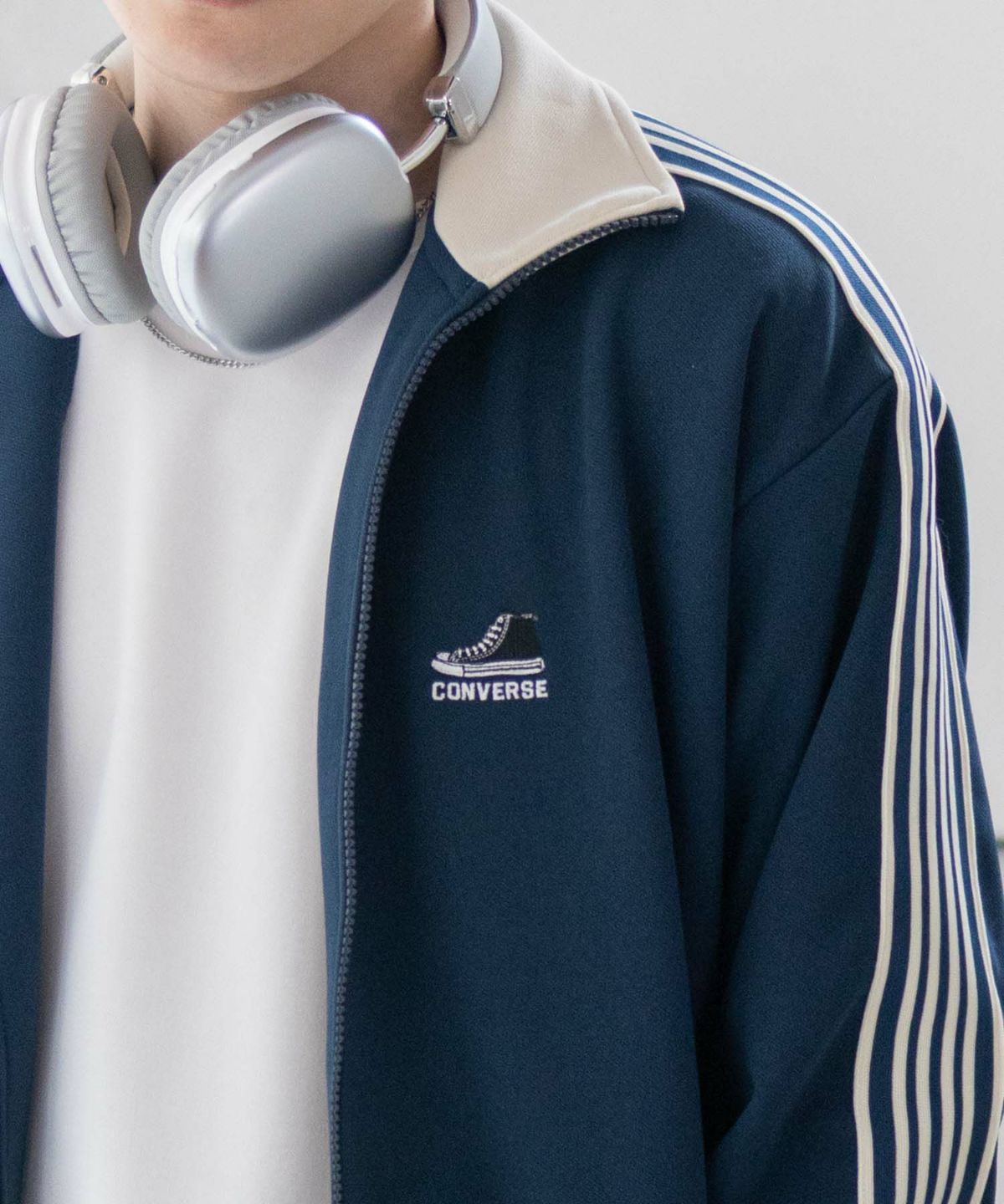 CONVERSE ポンチ素材 トラックジャケット メンズ