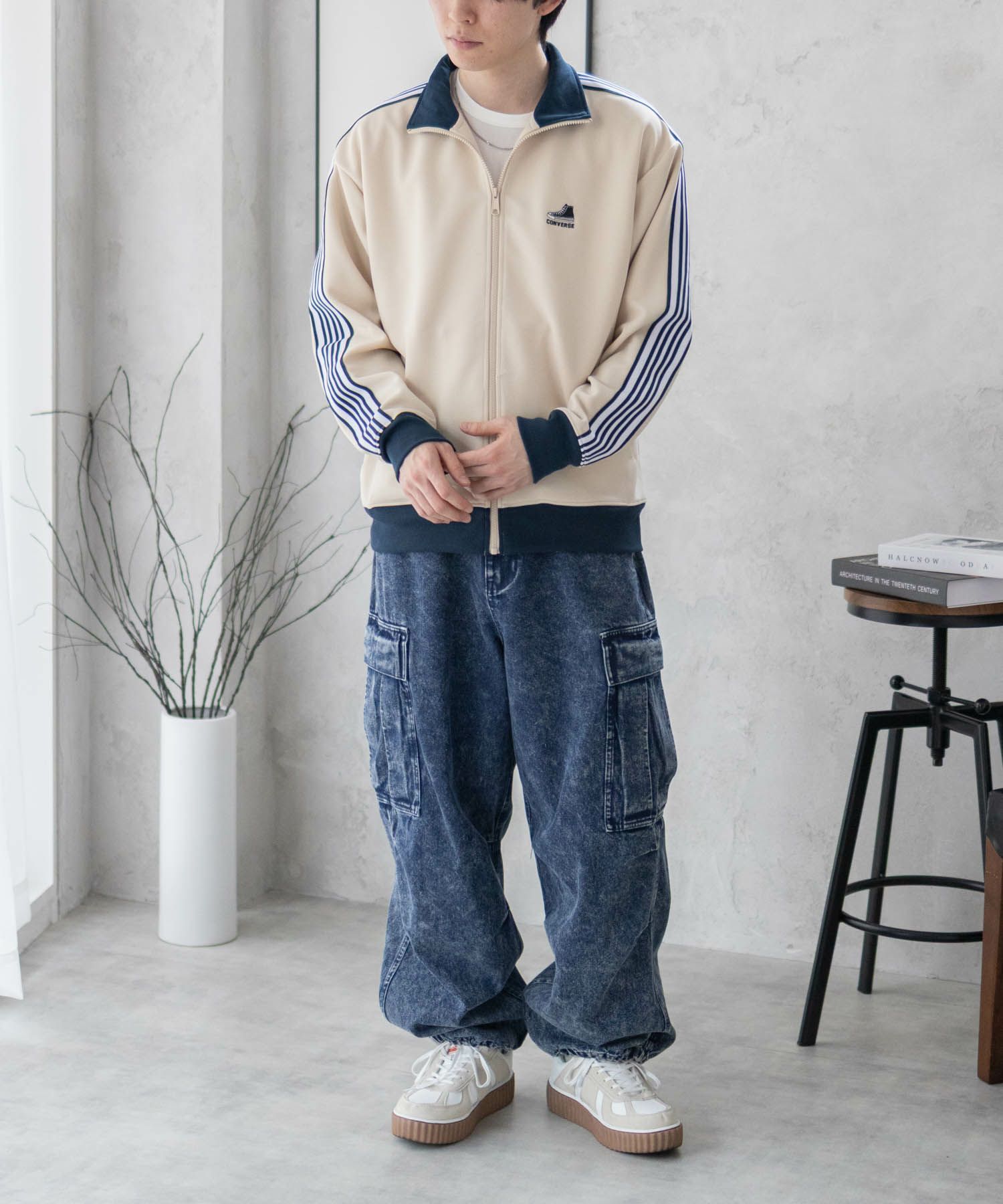 CONVERSE  ポンチ素材 トラックジャケット メンズ商品画像-13