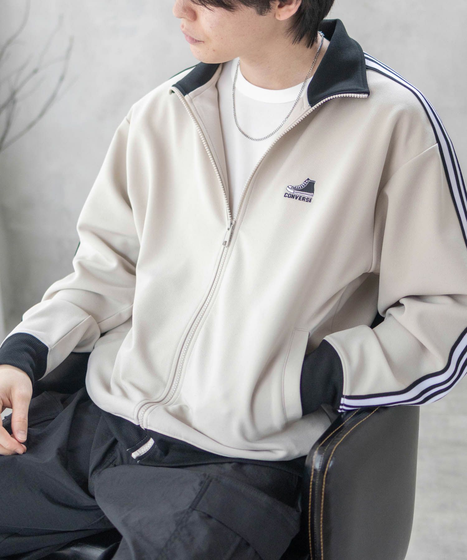 CONVERSE  ポンチ素材 トラックジャケット メンズ商品画像-16