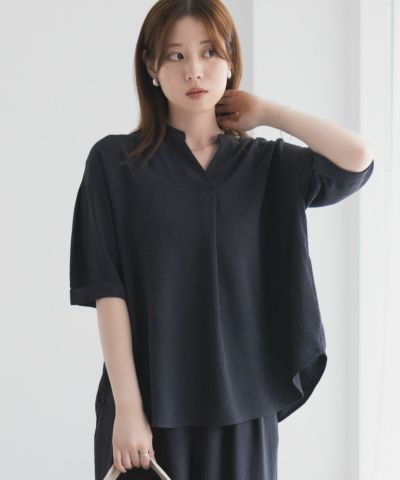 [値下げ]nAvy SARARI  ウェーブスキッパーシャツ レディース