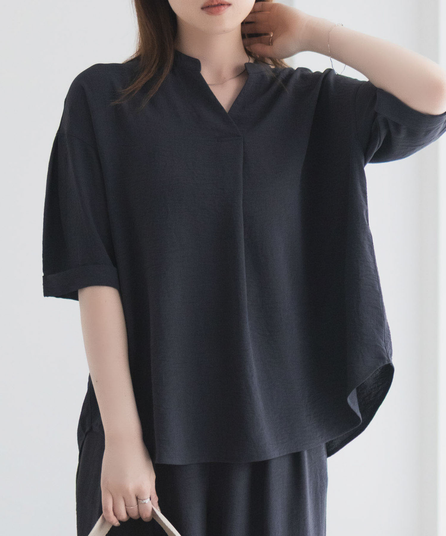 nAvy SARARI  ウェーブスキッパーシャツ レディース商品サムネイル-1