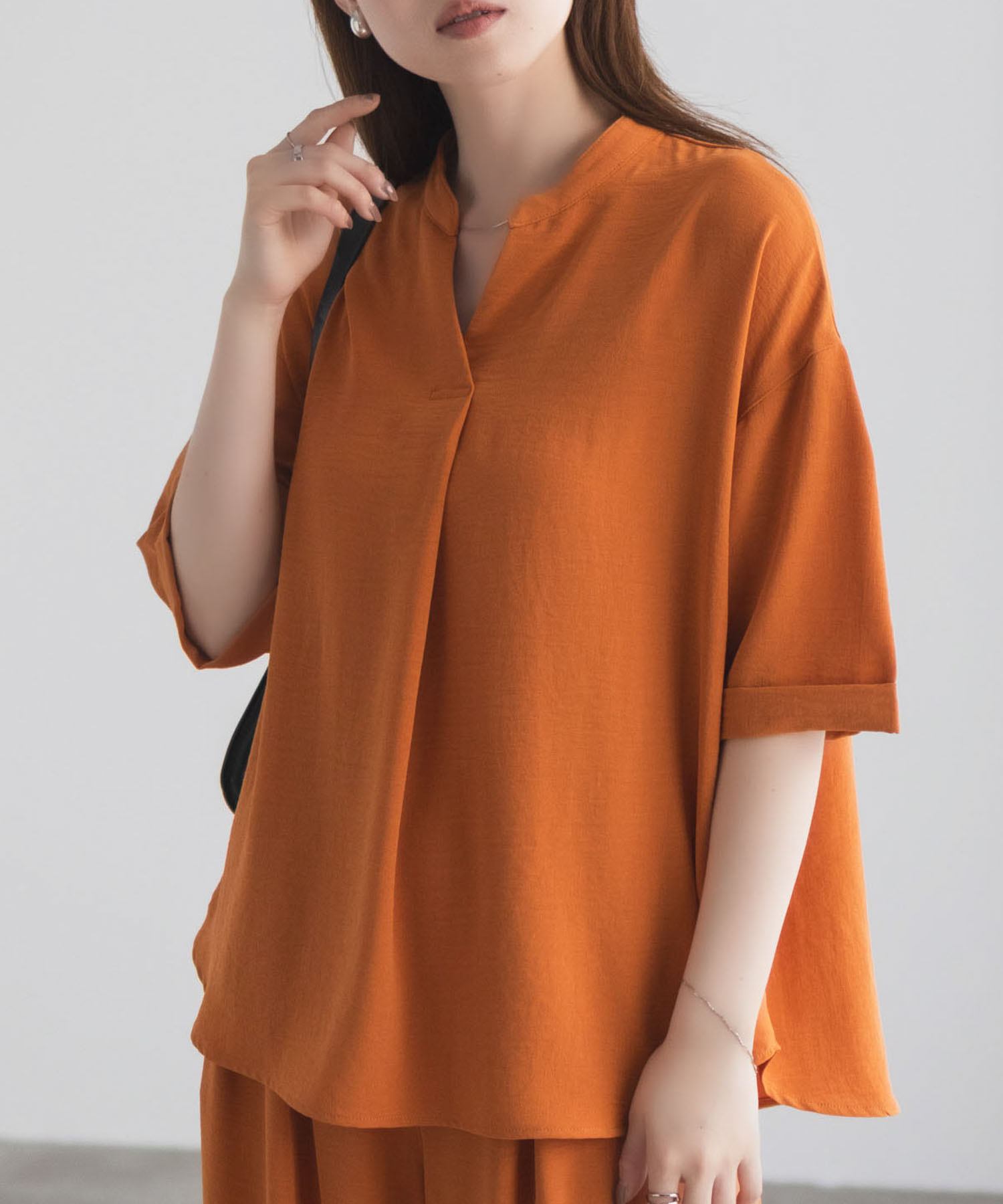 nAvy SARARI ウェーブスキッパーシャツ レディース