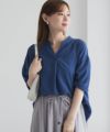 nAvy SARARI ウェーブスキッパーシャツ レディース