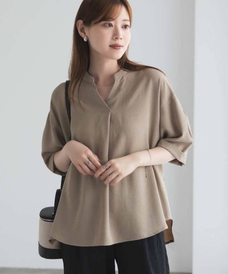 nAvy SARARI  ウェーブスキッパーシャツ レディース商品画像-5