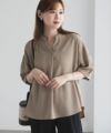 nAvy SARARI ウェーブスキッパーシャツ レディース