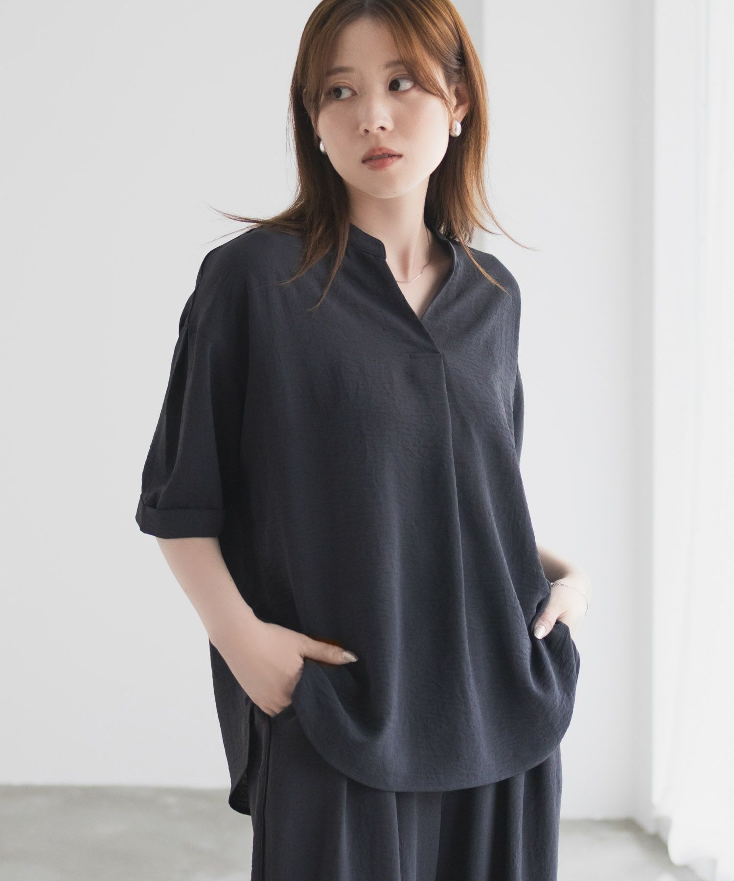 nAvy SARARI  ウェーブスキッパーシャツ レディース商品サムネイル-8
