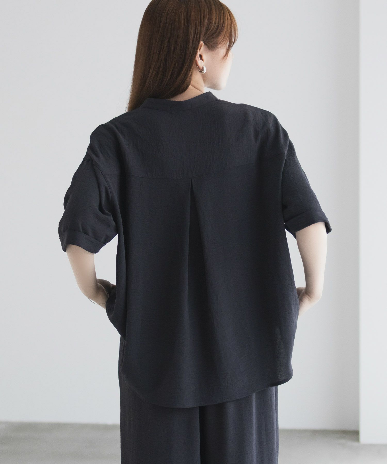 nAvy SARARI ウェーブスキッパーシャツ レディース