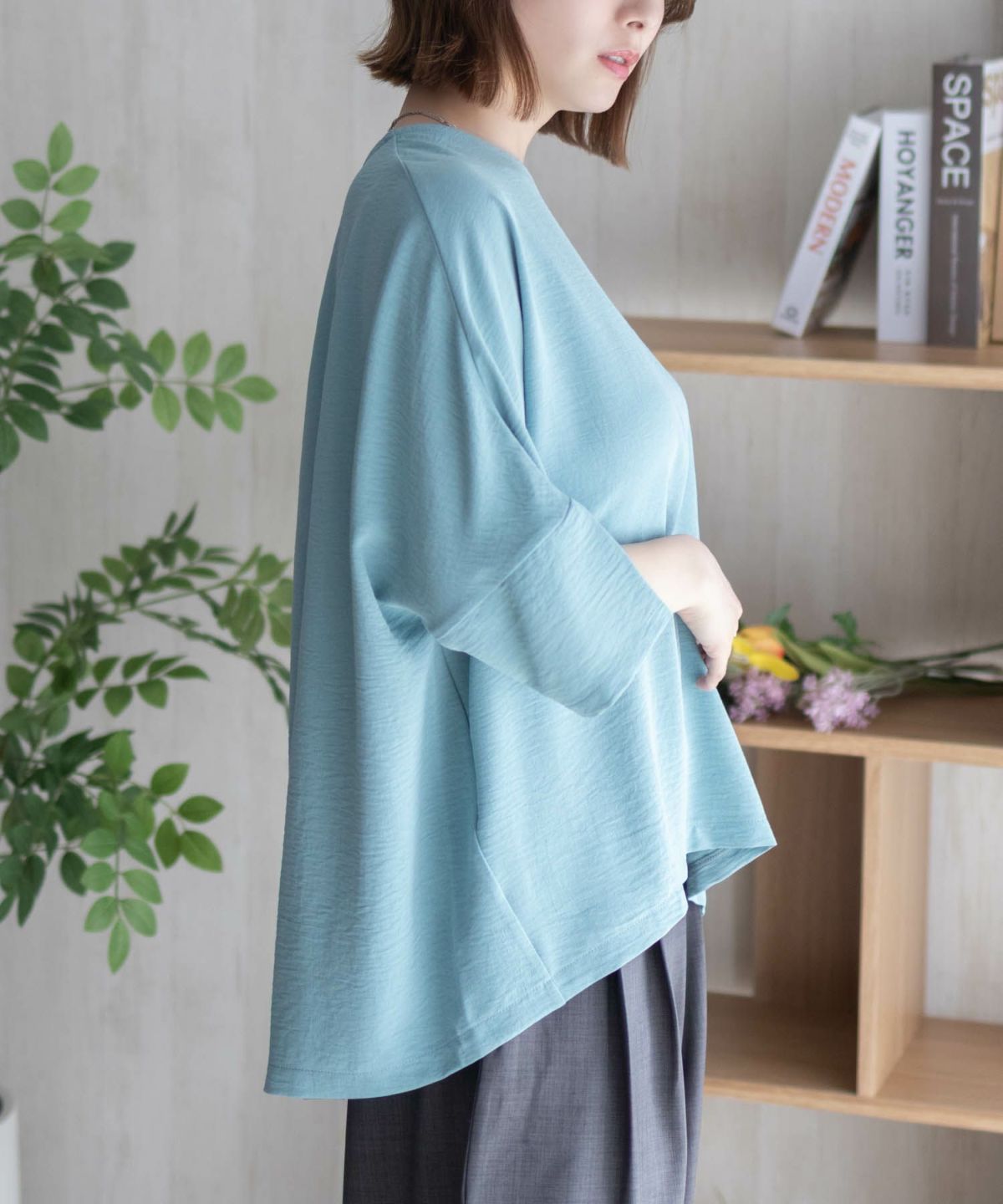 nAvy SARARI ウェーブバックタックプルオーバー レディース ネコポス 対応商品