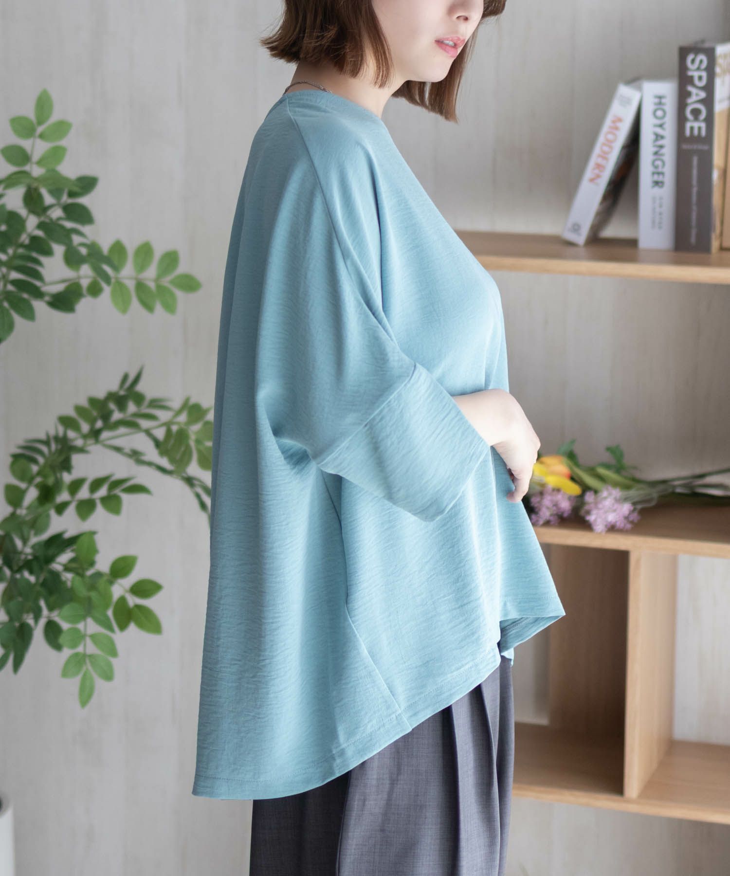 nAvy SARARI ウェーブバックタックプルオーバー レディース ネコポス 対応商品