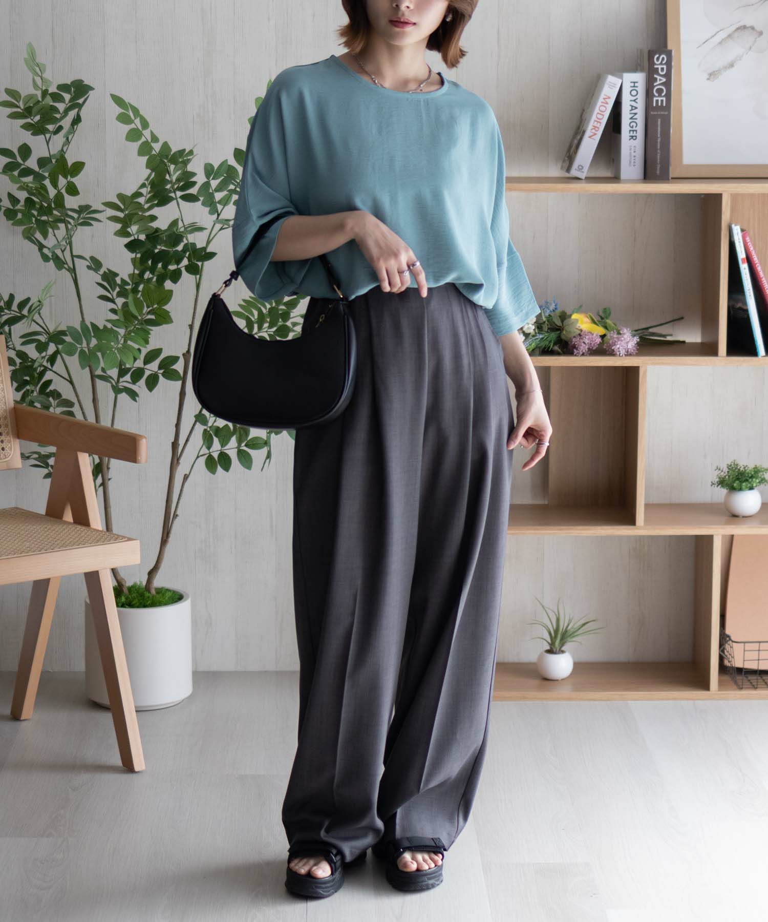 nAvy SARARI ウェーブバックタックプルオーバー レディース メール便 対応商品商品画像-10