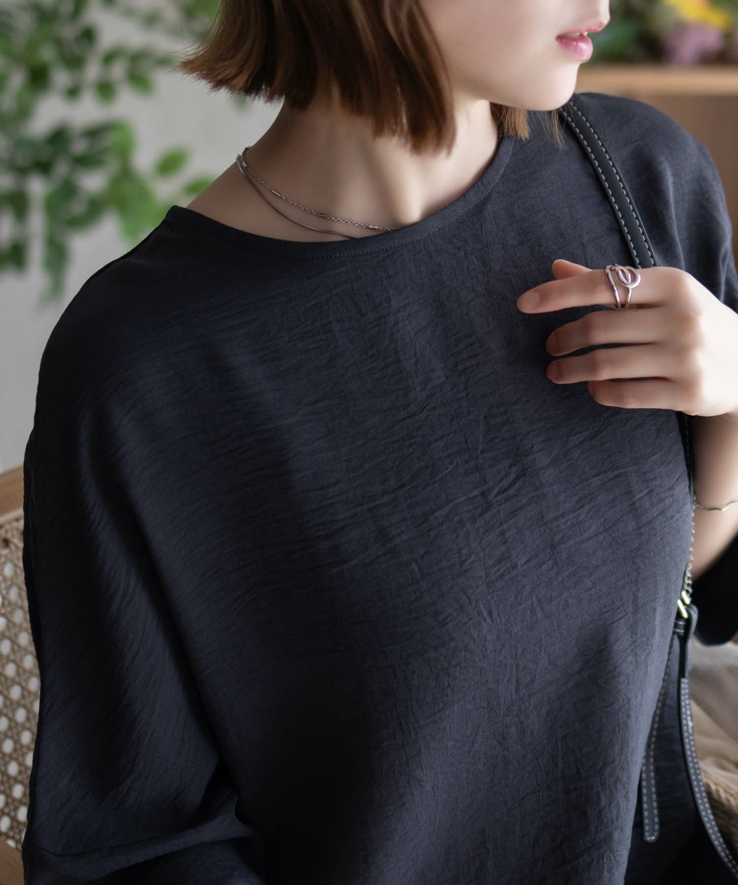 nAvy SARARI ウェーブバックタックプルオーバー レディース ネコポス 対応商品