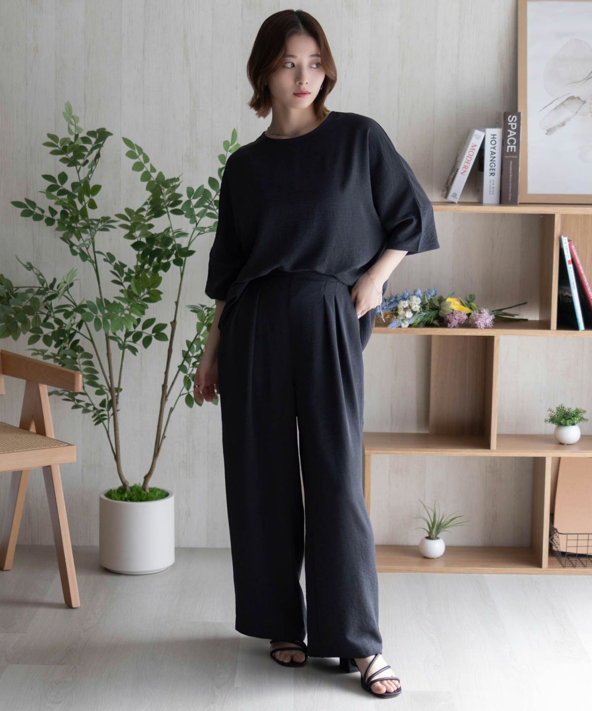 nAvy SARARI ウェーブバックタックプルオーバー レディース ネコポス 対応商品