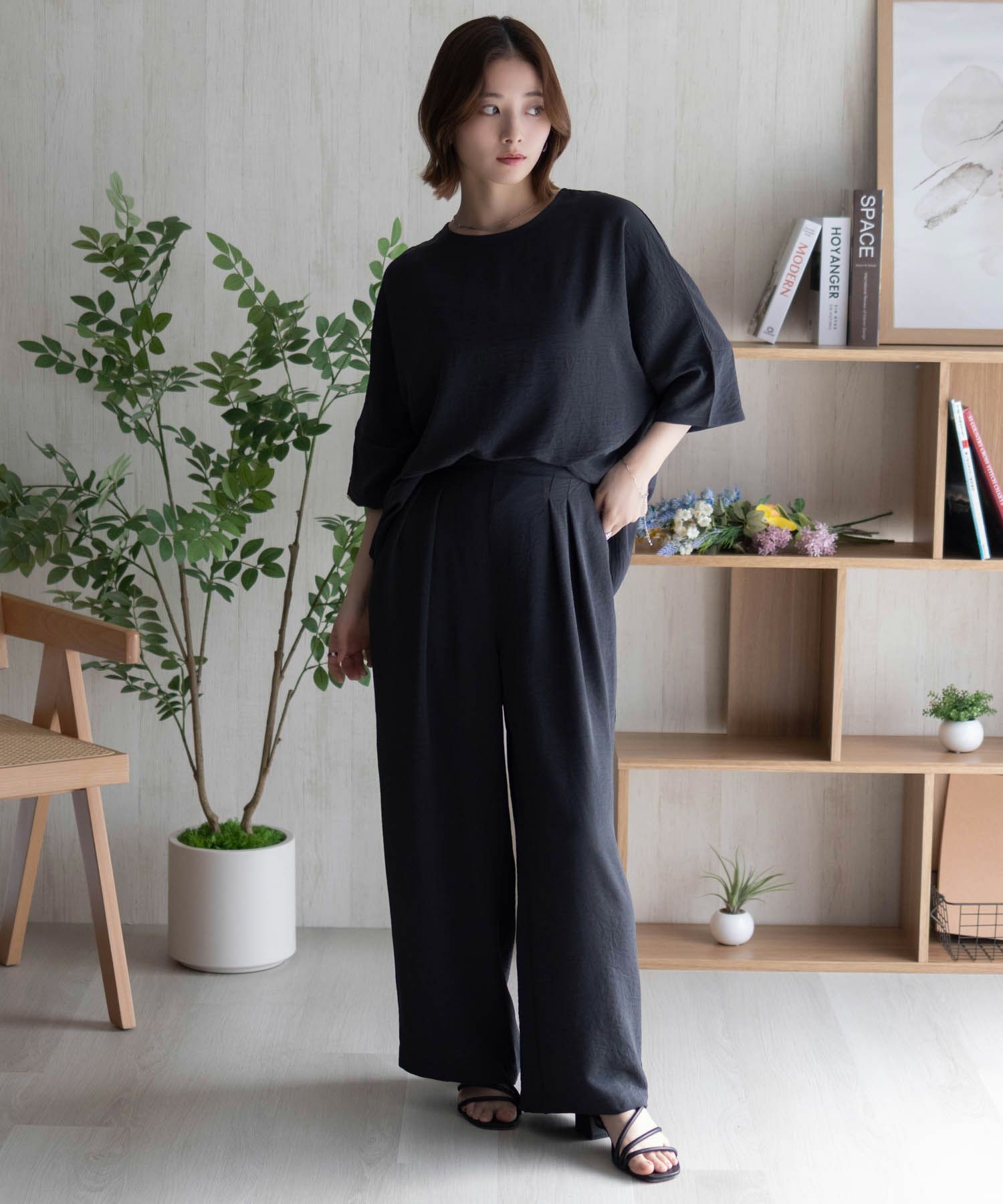 nAvy SARARI ウェーブバックタックプルオーバー レディース ネコポス 対応商品