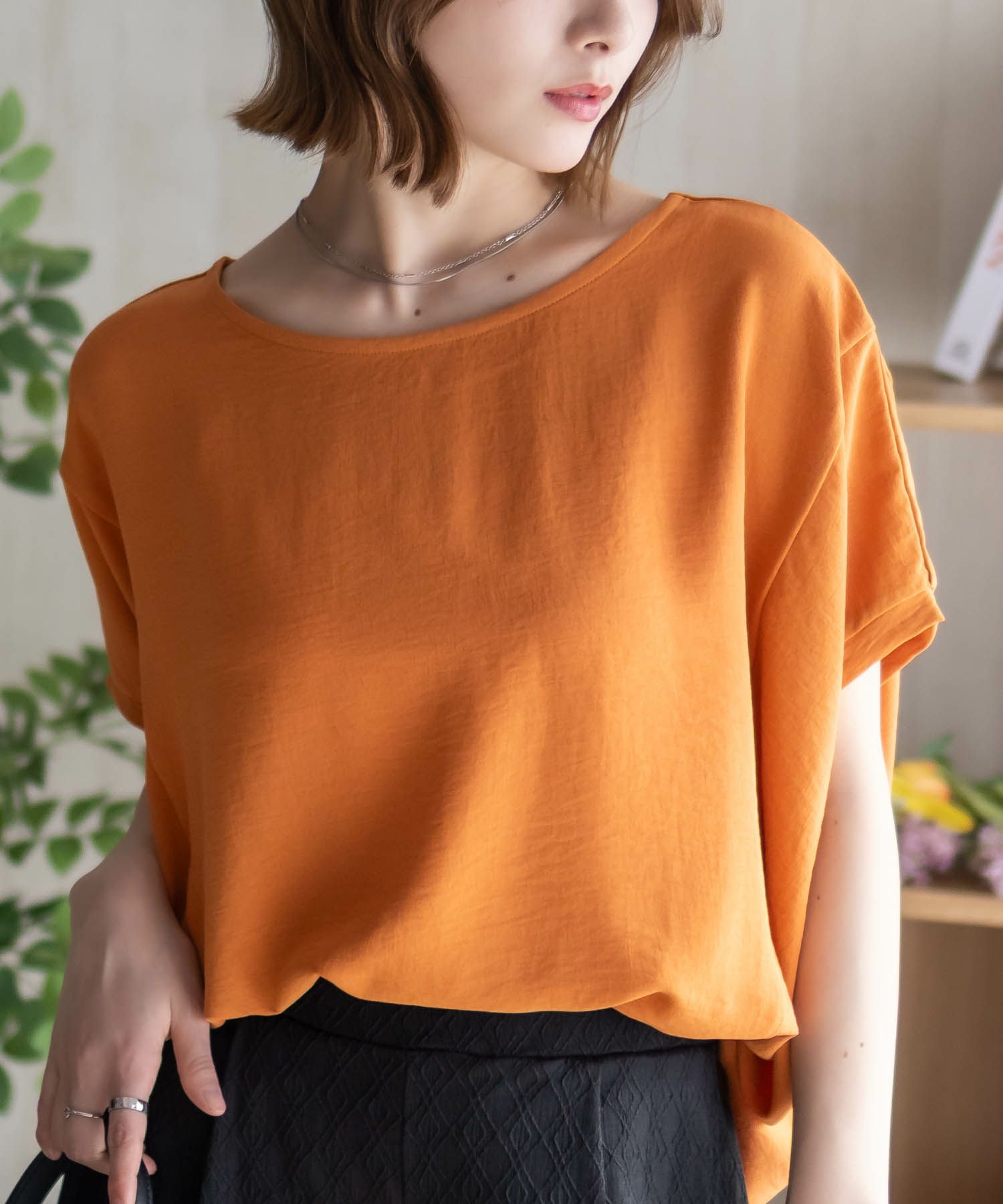 nAvy SARARI  ウェーブサテンドルマンプルオーバー レディース メール便 対応商品商品画像-1