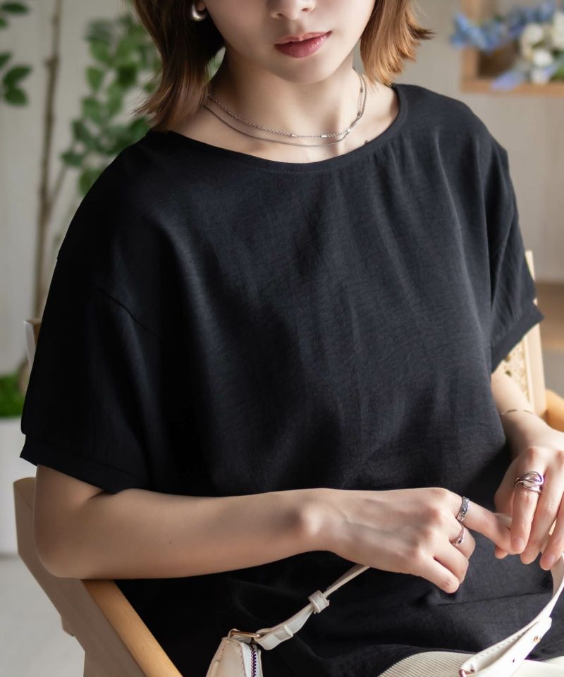 nAvy SARARI ウェーブサテンドルマンプルオーバー レディース メール便 対応商品商品画像-2