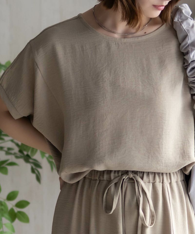 nAvy SARARI ウェーブサテンドルマンプルオーバー レディース メール便 対応商品商品画像-3