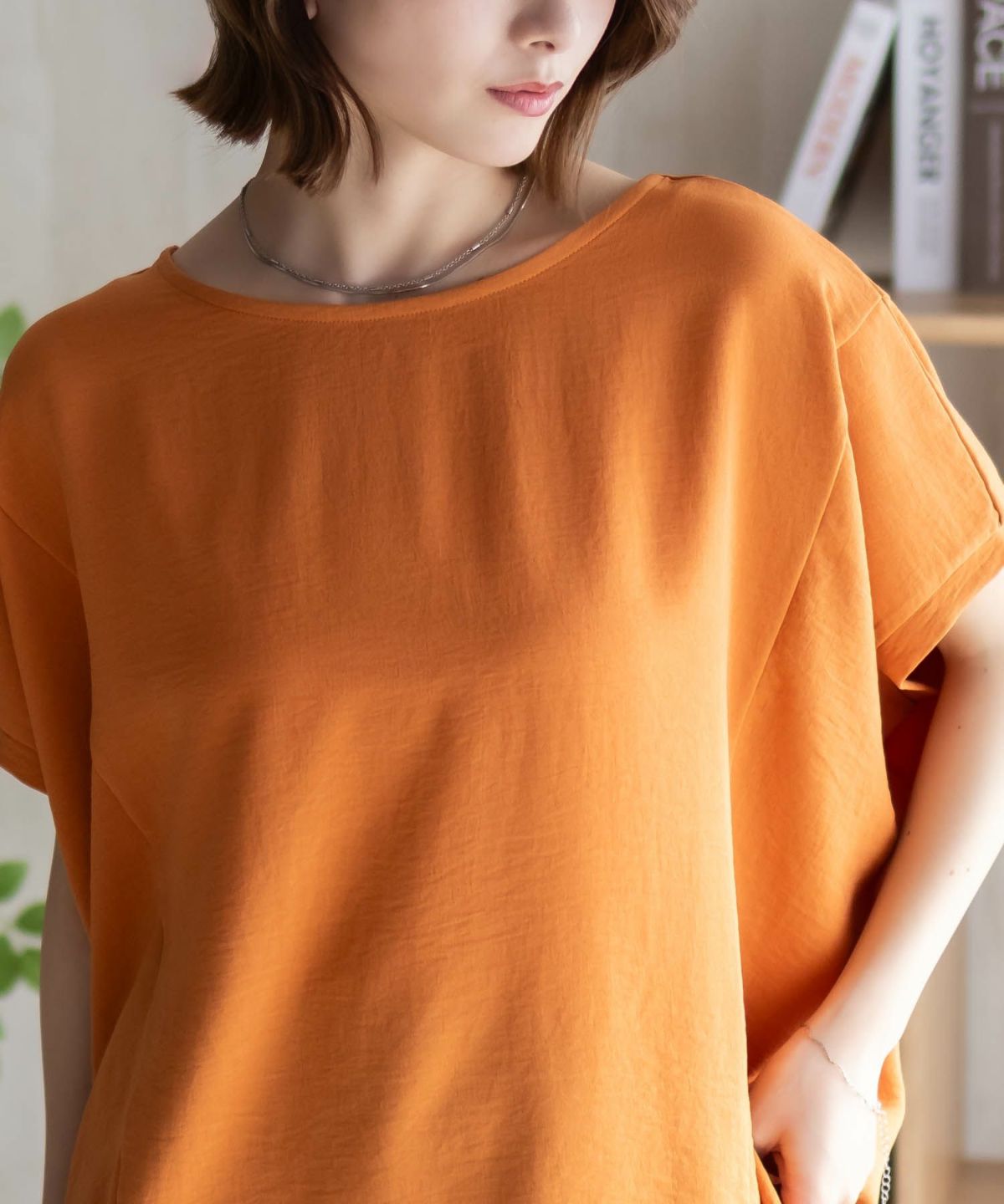 nAvy SARARI ウェーブサテンドルマンプルオーバー レディース ネコポス 対応商品