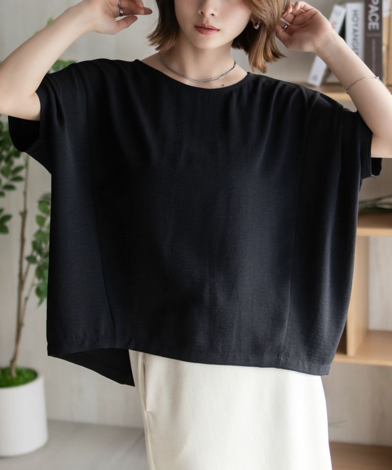 nAvy SARARI ウェーブサテンドルマンプルオーバー レディース メール便 対応商品商品画像-13