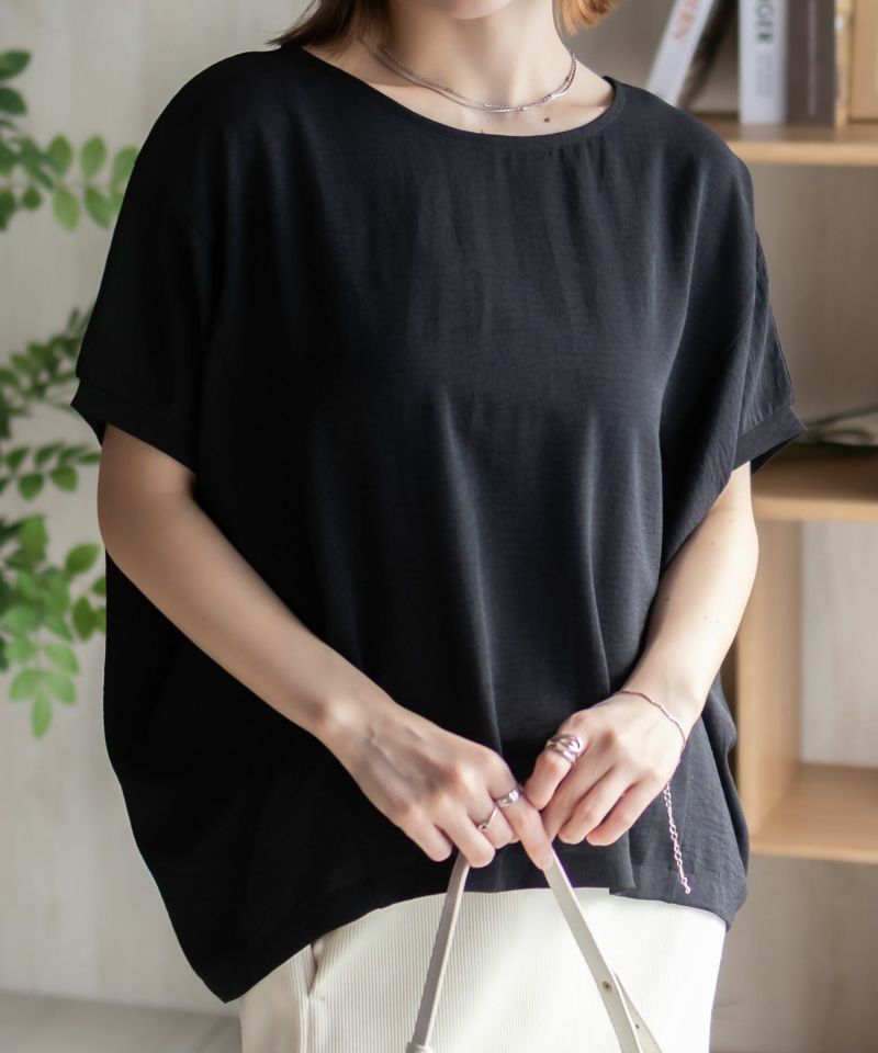 nAvy SARARI ウェーブサテンドルマンプルオーバー レディース メール便 対応商品商品画像-14